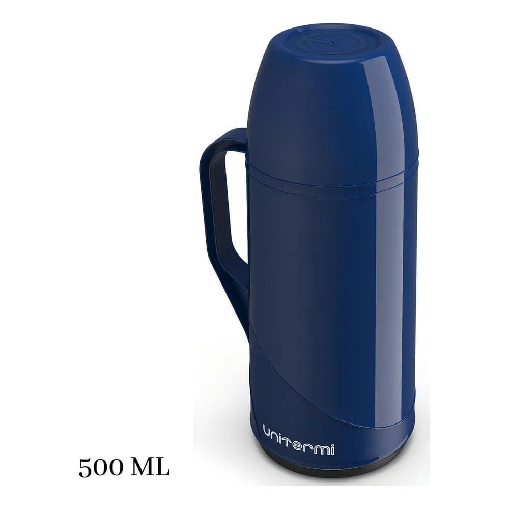 Garrafa Térmica Unitermi Roma De Vidro 0.5L - Azul