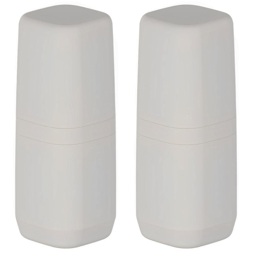 2X Porta Escova De Dente Banheiro Viagem Ou Aura Bege