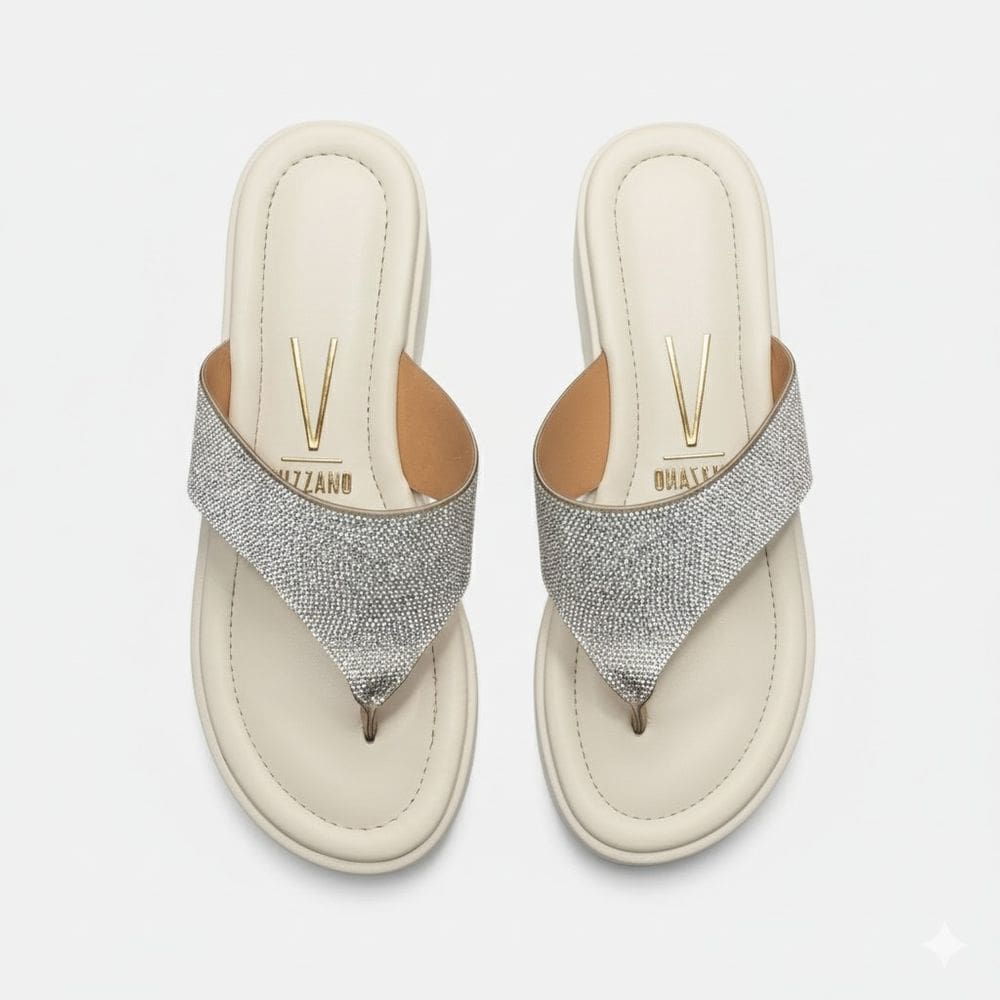 Tamanco De Dedo Flatform Vizzano Strass Brilho  6492.331