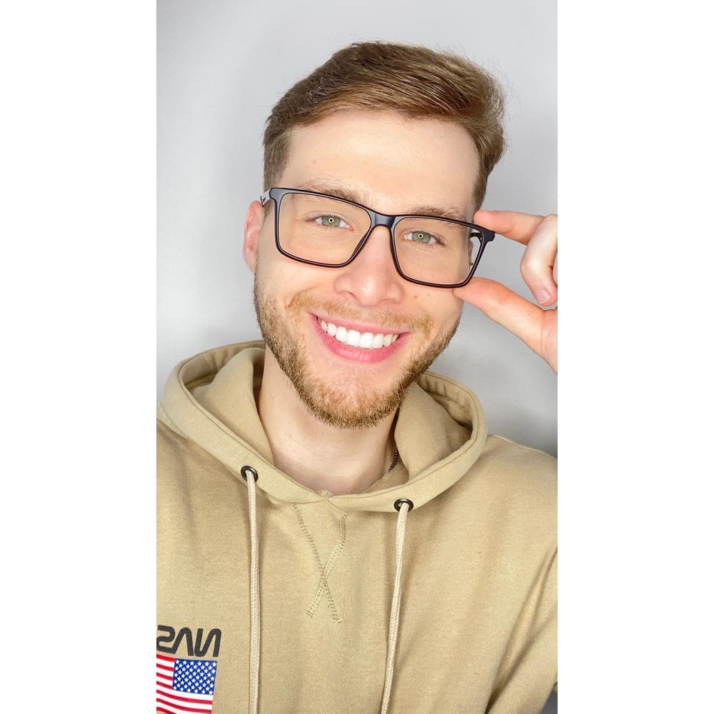 Armação Óculos Grau Quadrada Masculino Enzo Preto