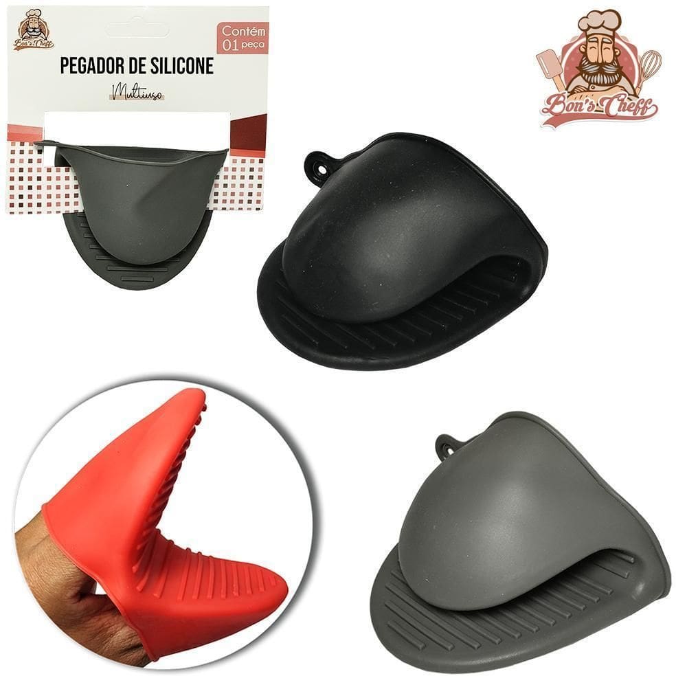 Luva Pegador De Cozinha De Silicone 10X8Cm Bons Cheff