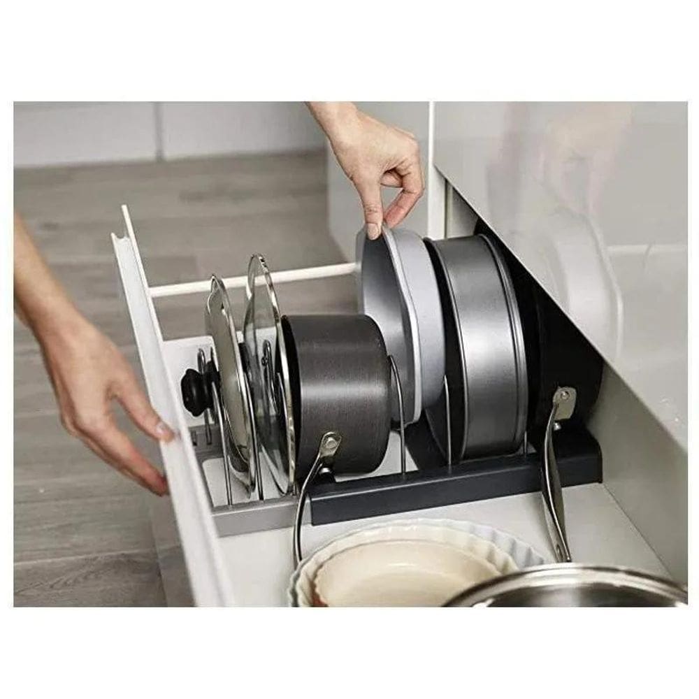 Organizador De Panelas Potes Na Gaveta Estante