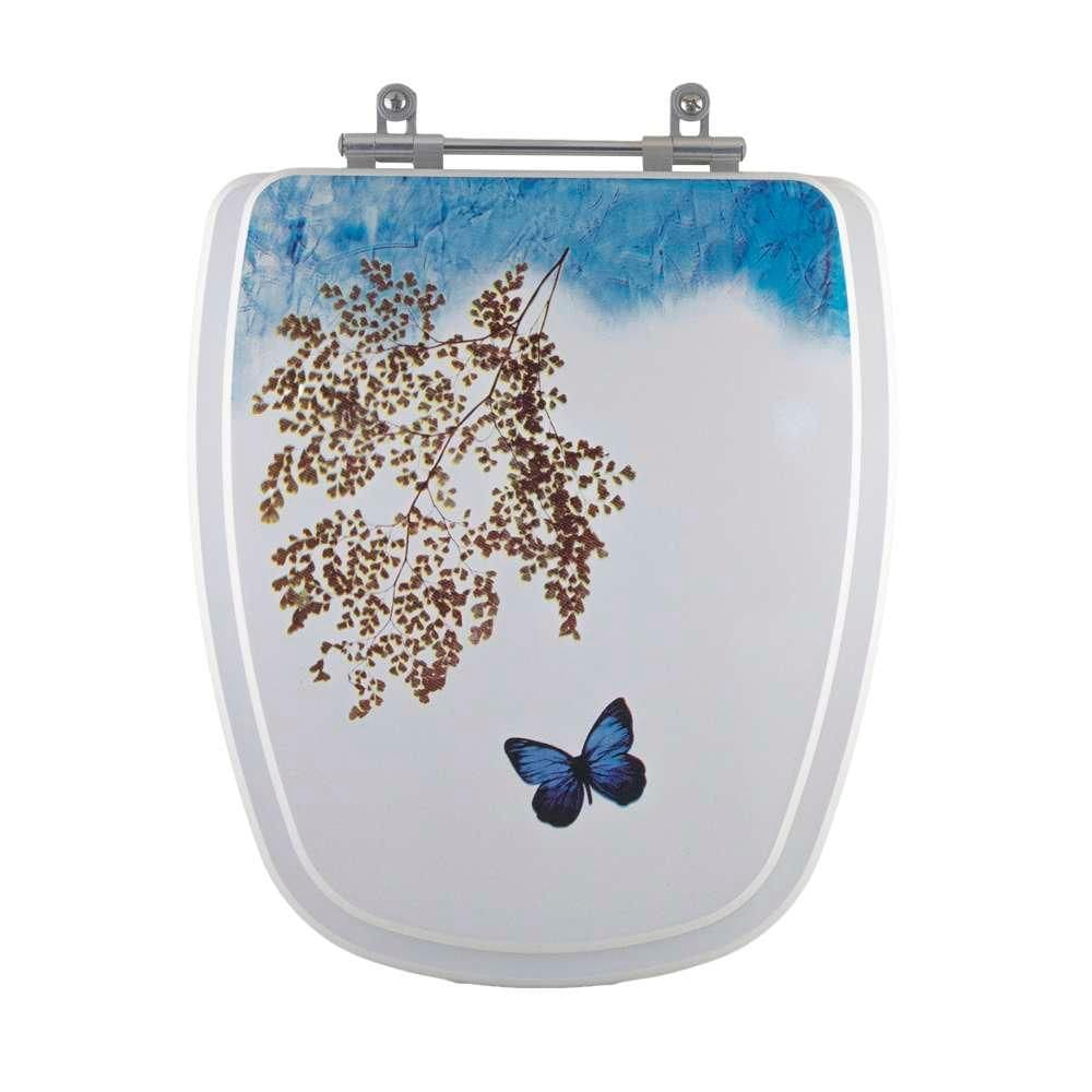 Assento Sanitario Decorado Borboleta Turim para vaso Eternit