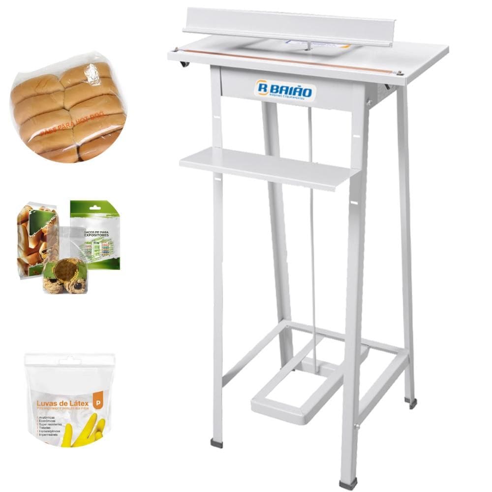 Seladora De Embalagens A Pedal 40 cm Disparo Com Temporizador Bivolt R Baião