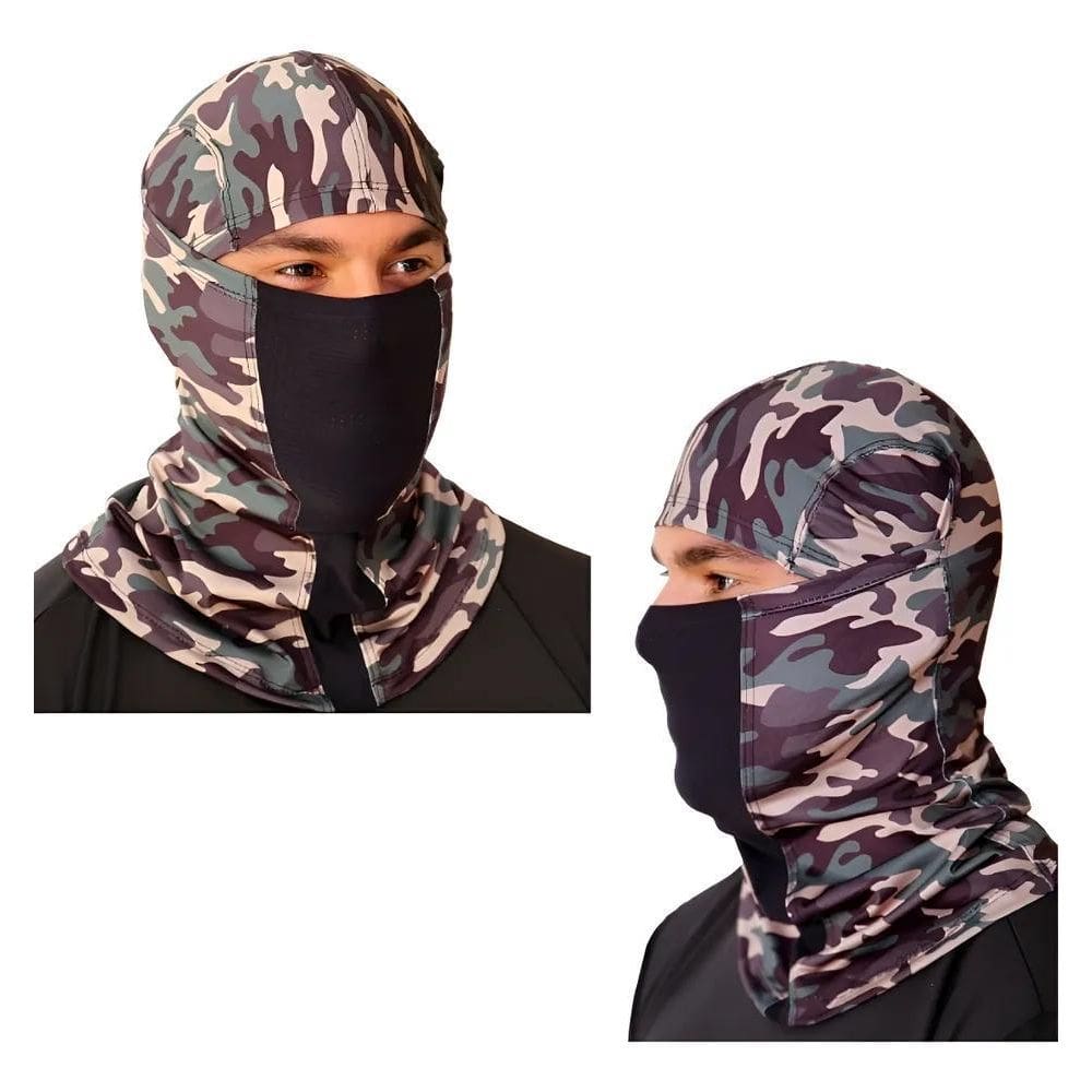 Touca Ninja Mascara Paintball Tatica Milit Camuflada Florest