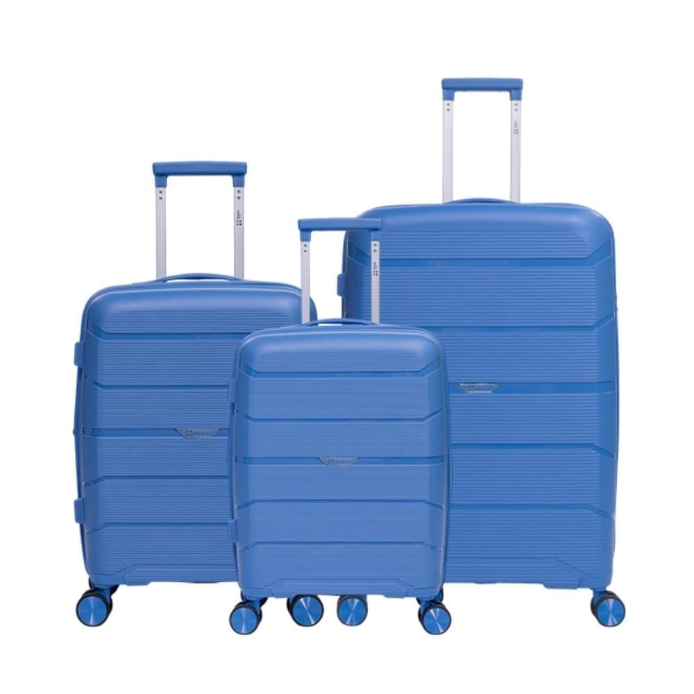 Conjunto de malas de viagem polipropileno Barcelona Swiss Move Azul