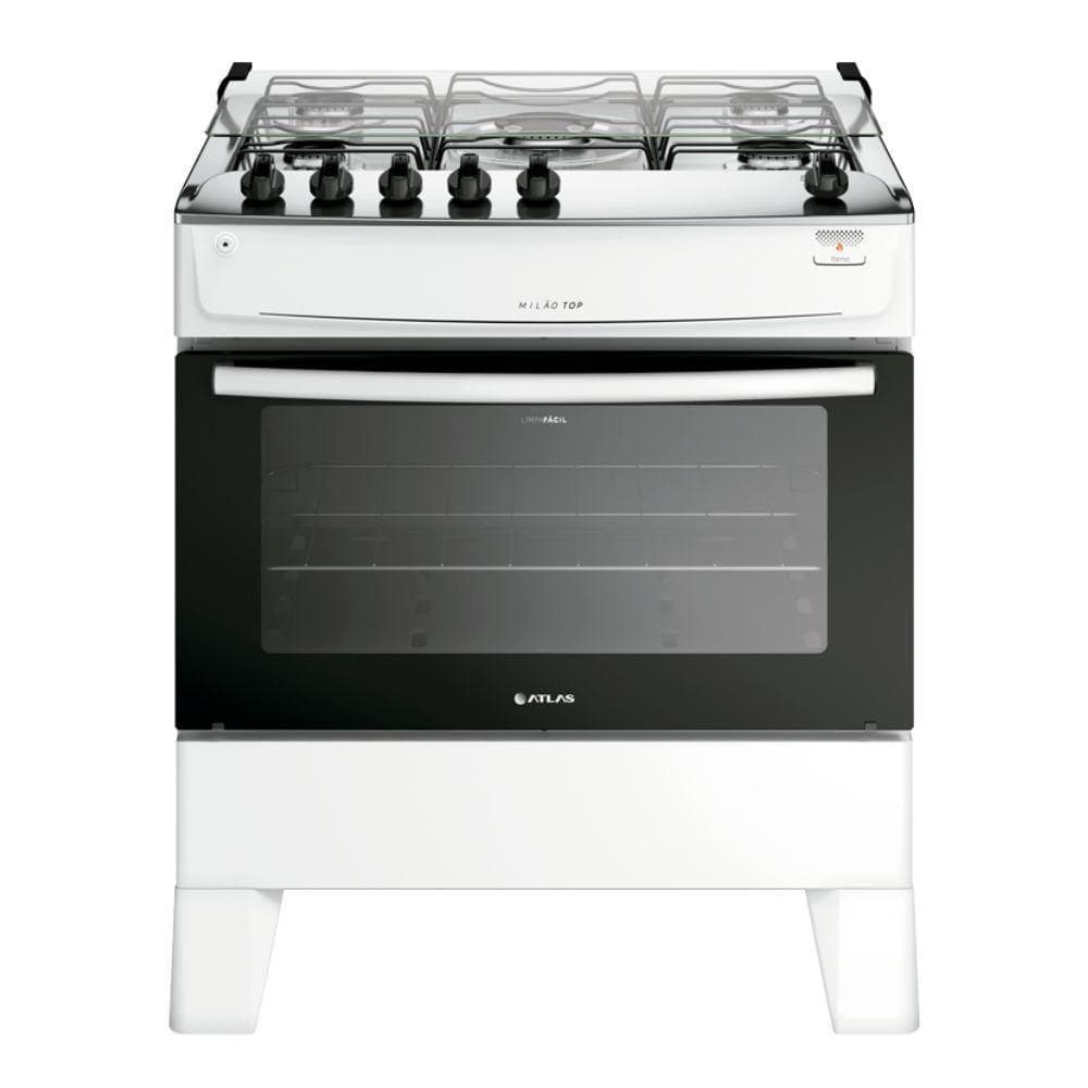 Fogão 5 Bocas Atlas Automático Milão Top Branco Bivolt