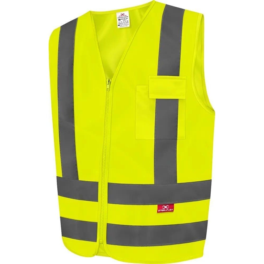 Colete Segurança Tipo Blusão Refletivo Com 1 Bolso Amarelo