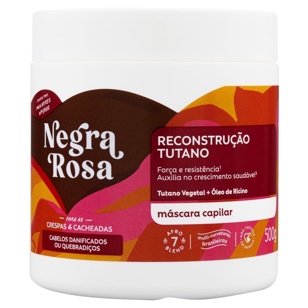 Máscara Negra Rosa Reconstrução Tutano 500g