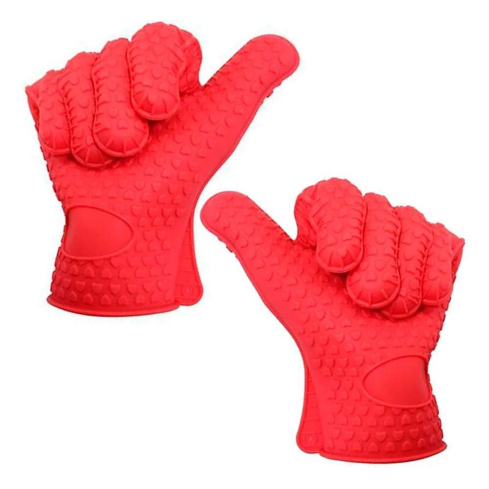 Luva Forno Fogão Par De Luvas De Silicone Lavável Multiuso