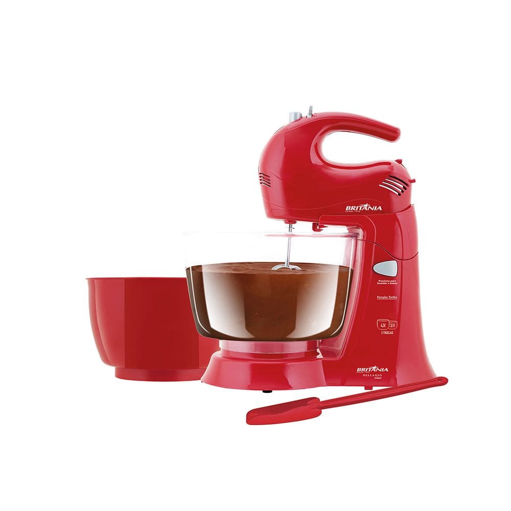 Batedeira Britânia Bellagio Cristal 2 Vermelha 400W