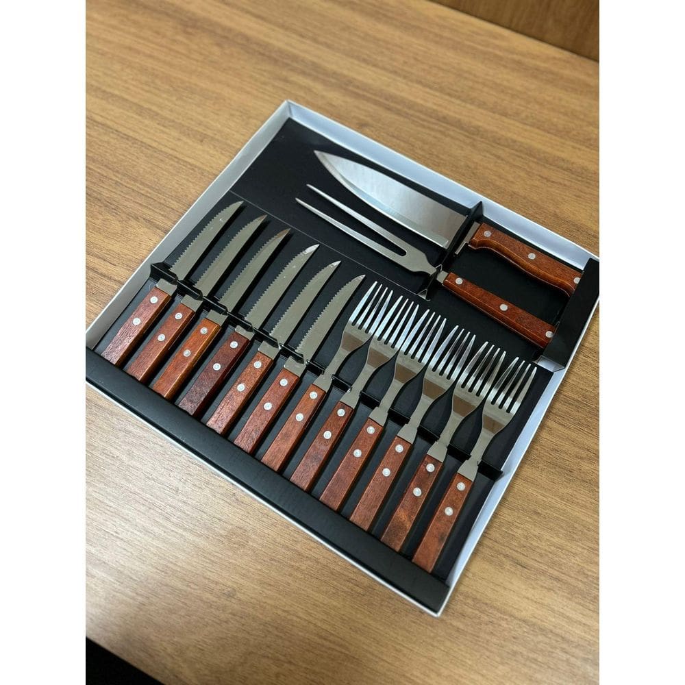 Conjunto Para Churrasco Inox 14 Peças Grilazer