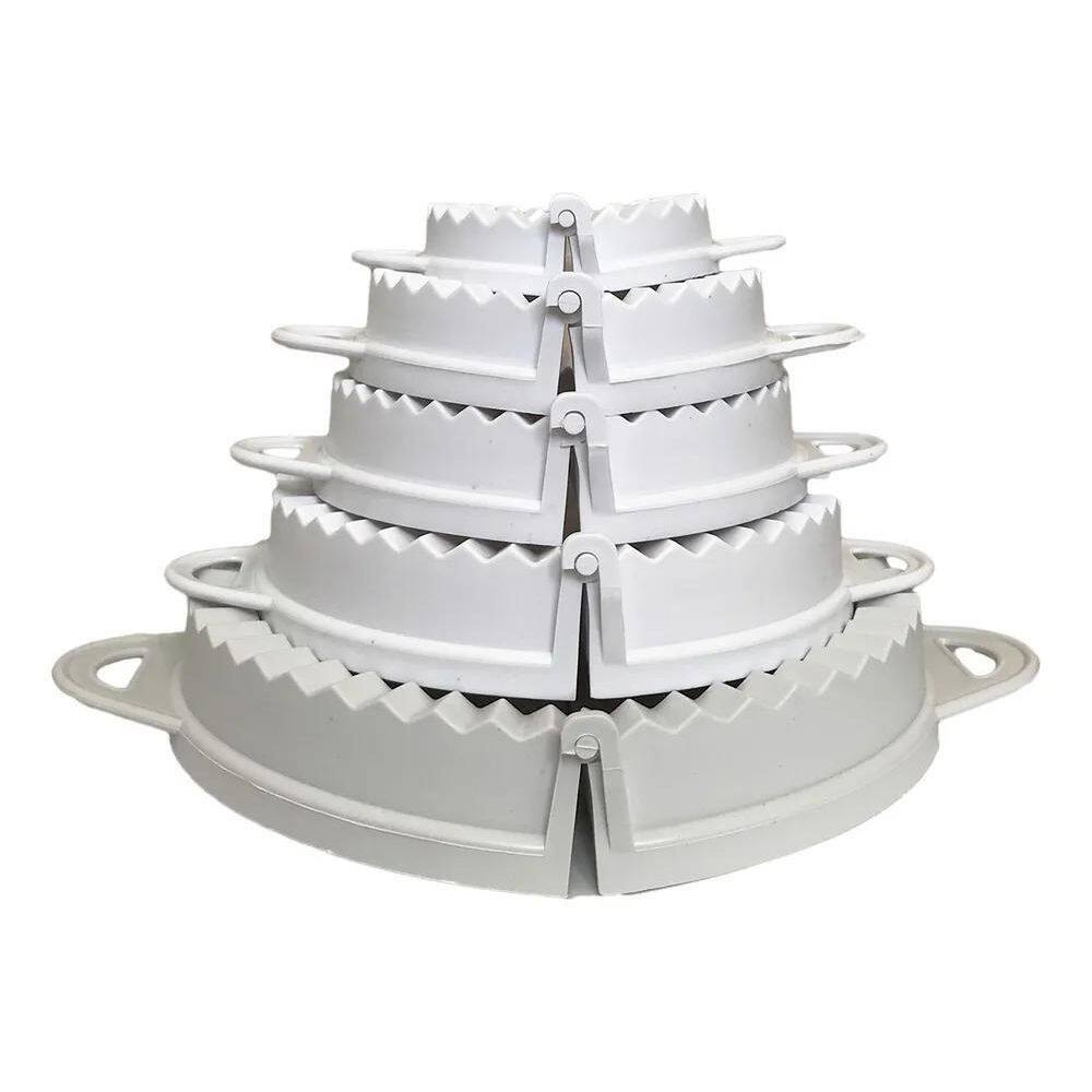 2X Kit Com 5 Formas De Pastel Meia Lua Padrão Molde Pastelzi