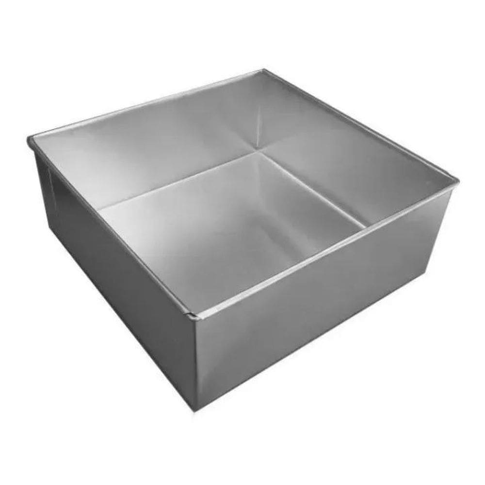 Forma Quadrada Alta 20X10Cm Fundo Fixo  Alumínio
