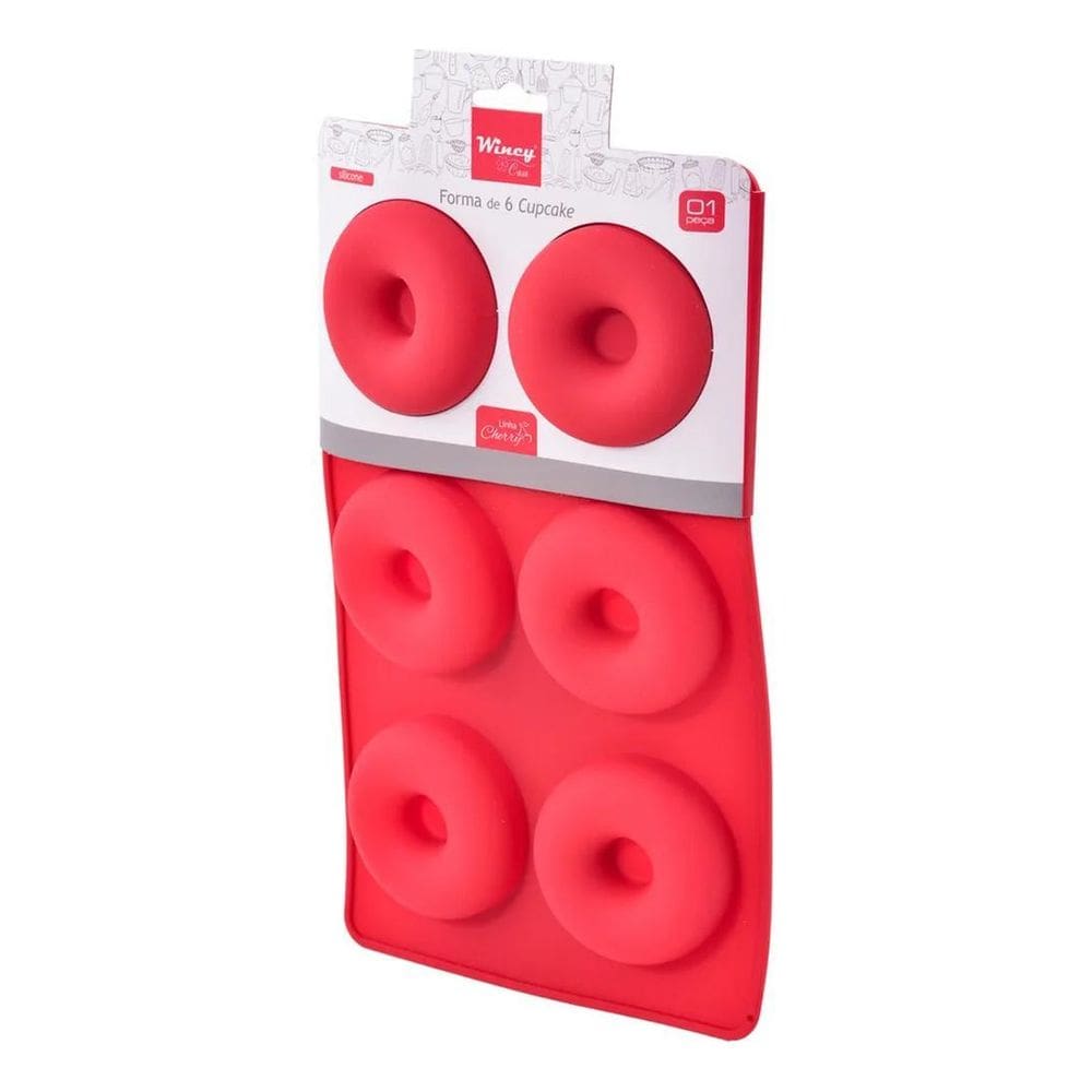 10X Forma De Silicone Para Mini Donuts Mini Pudins 6 Cavida