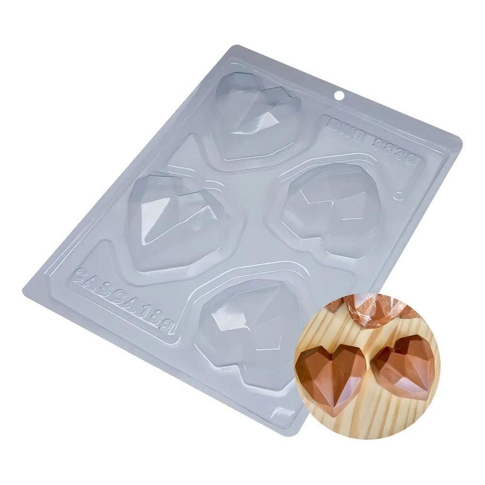 2X Forma Especial Trufa Coração Lapidado Cód. 9836 Bwb