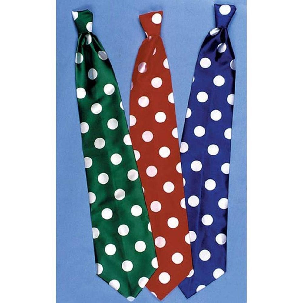 Gravata RG Costume Clown`s Long Blue White Polka Dot