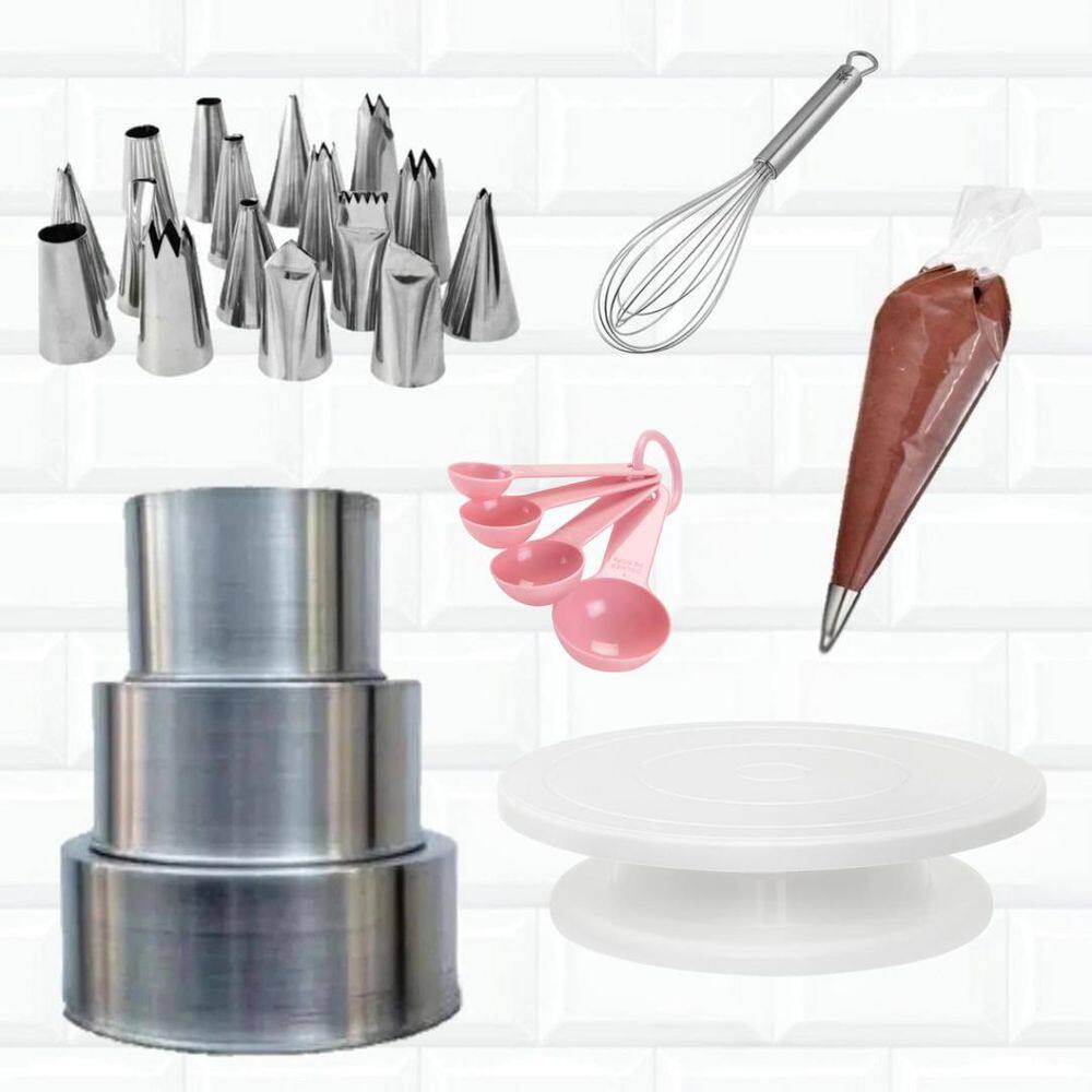 Kit Confeiteiro Bicos Confeitar Bailarina Sacos Medidor