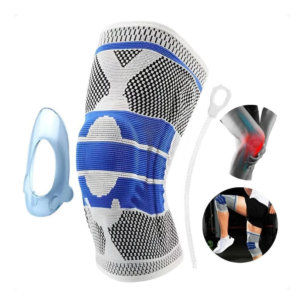 Joelheira Articulada Compressão Ortopédic Preto E Vermelho G