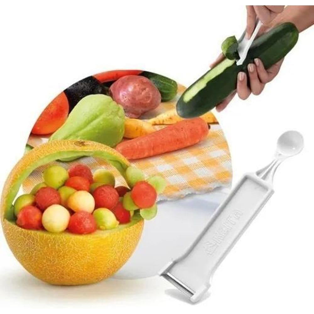 Cortador Fatiador + Ralador Boleador Para Legumes E Frutas