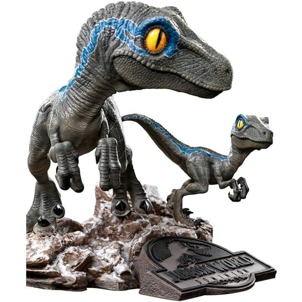 Estátua Blue and Beta Jurassic World Dominion MiniCo Iron Studios
