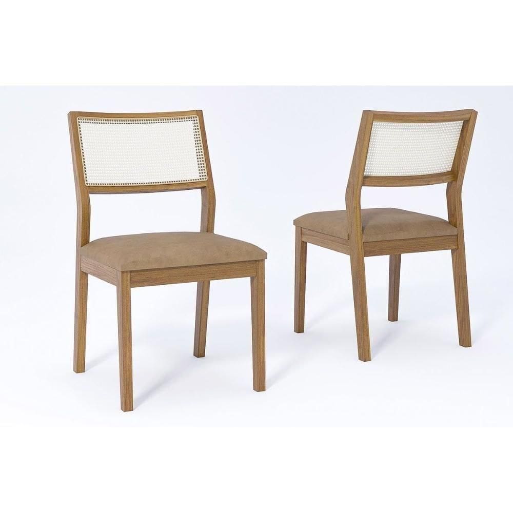 Cadeira De Cozinha Bella Kit 2 Un Carvalho-couríssimo Kaki - Cimol