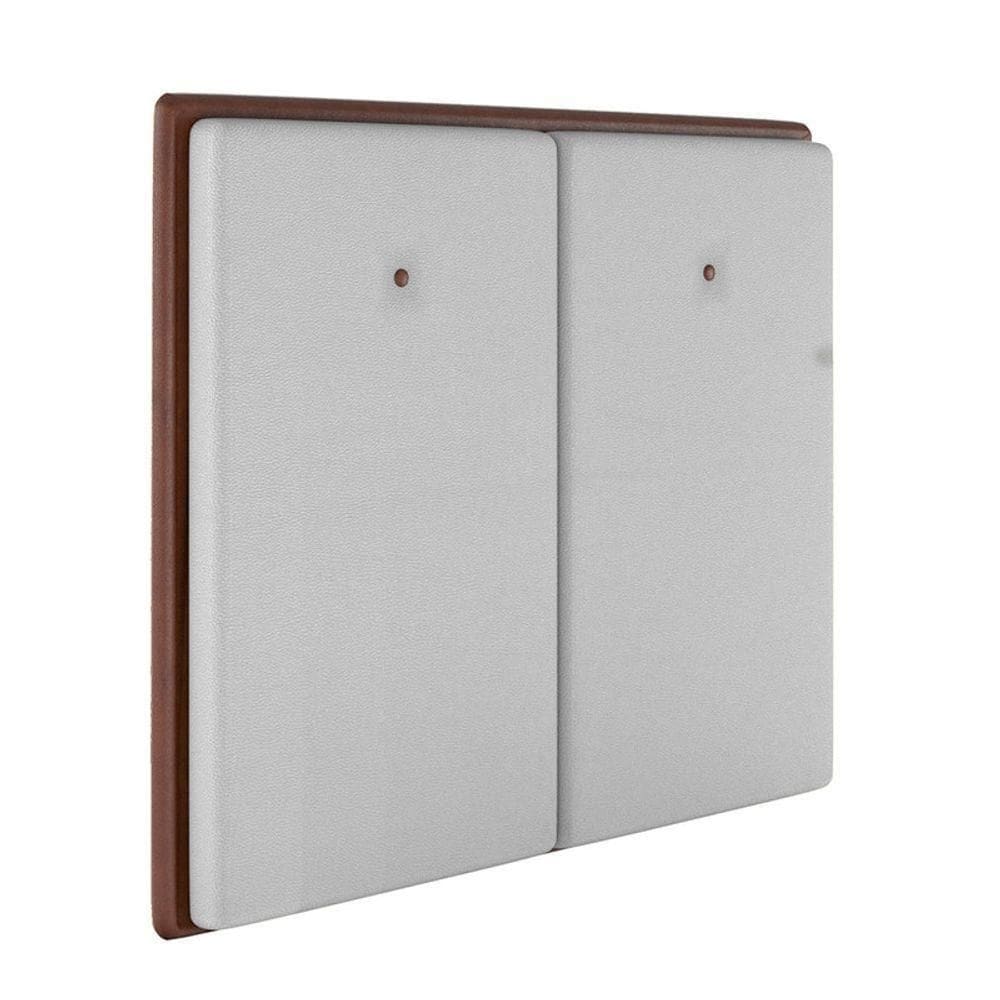 Cabeceira Estofada King 195 Cm Coral Corino Branco