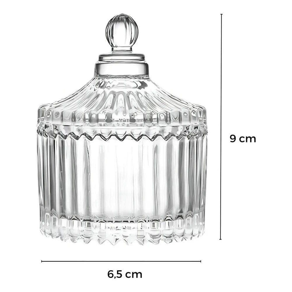 3X Kit 20 Mini Bomboniere Potiche De Vidro 9Cm Bolinha Na Ta