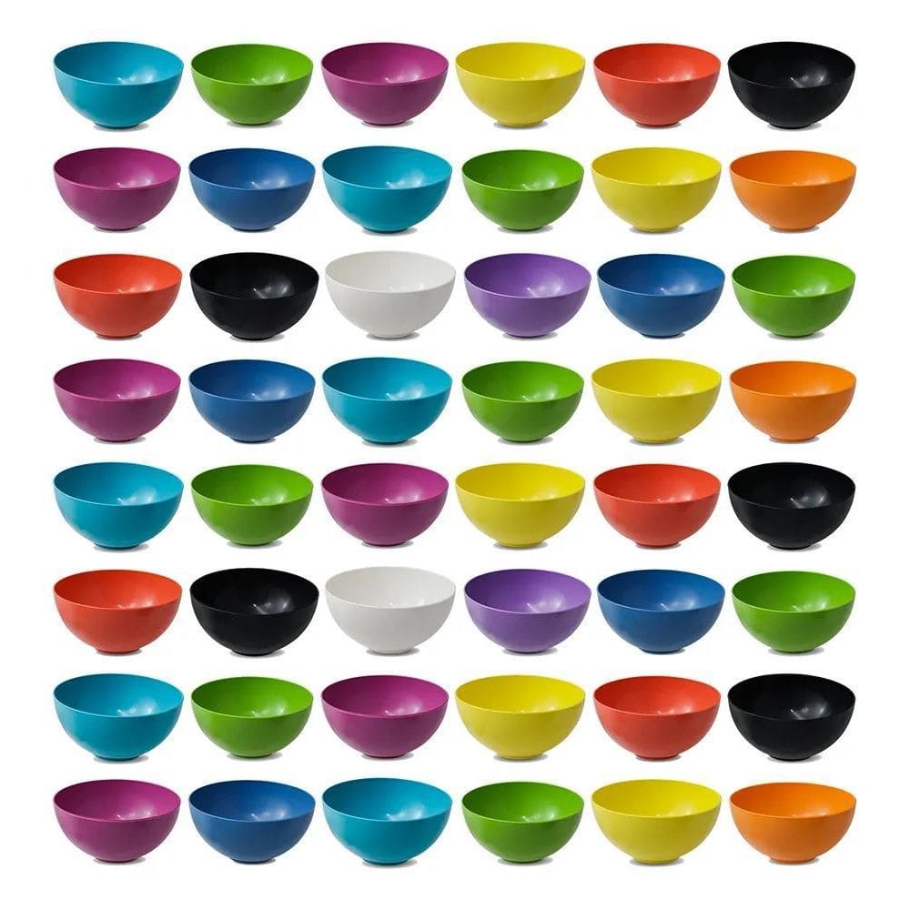 10X Kit 50 Bowls Potes Cumbucas Tigela Plastico Cozinha Col