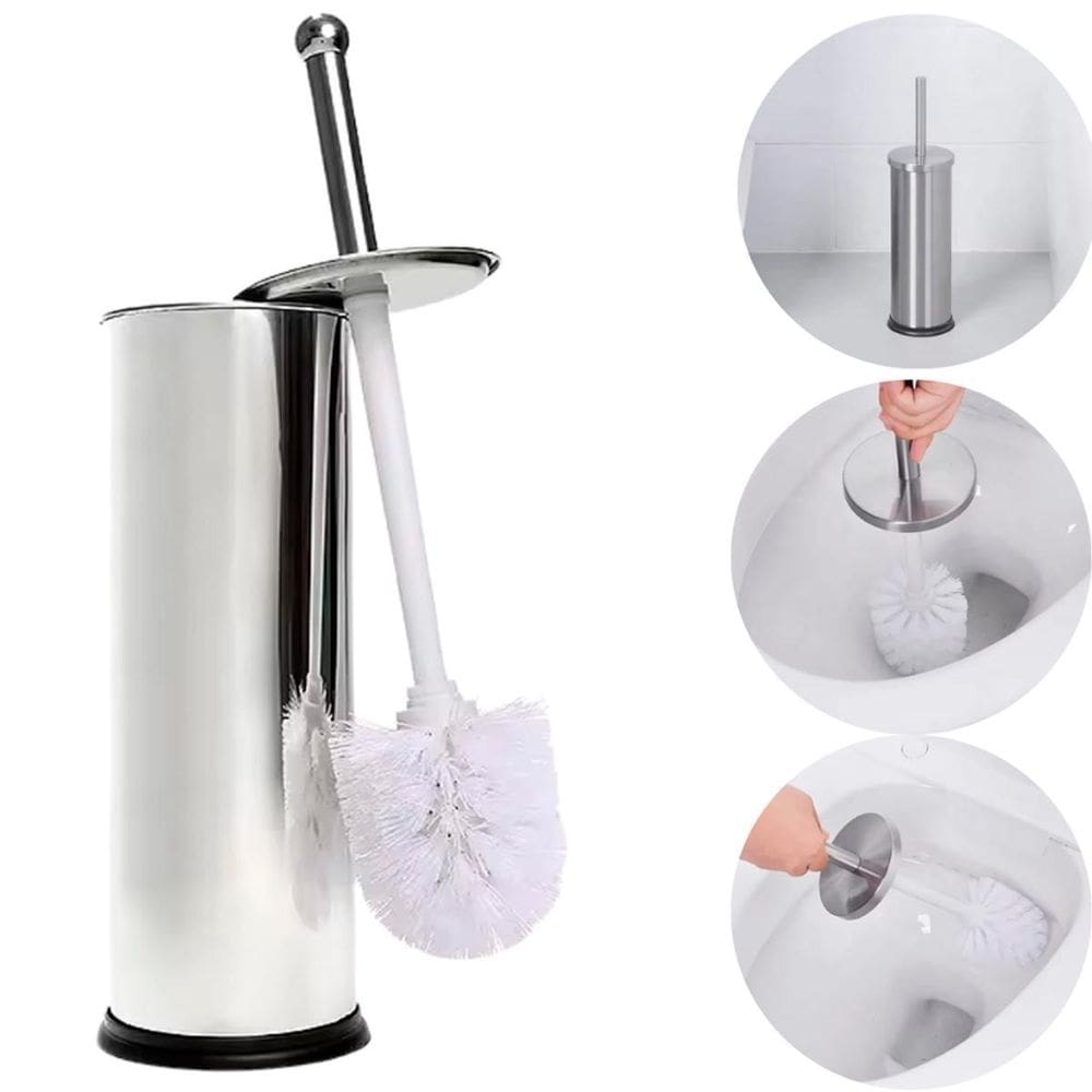 Inox Aço Escova Sanitária Higiene Limpeza Banheiro