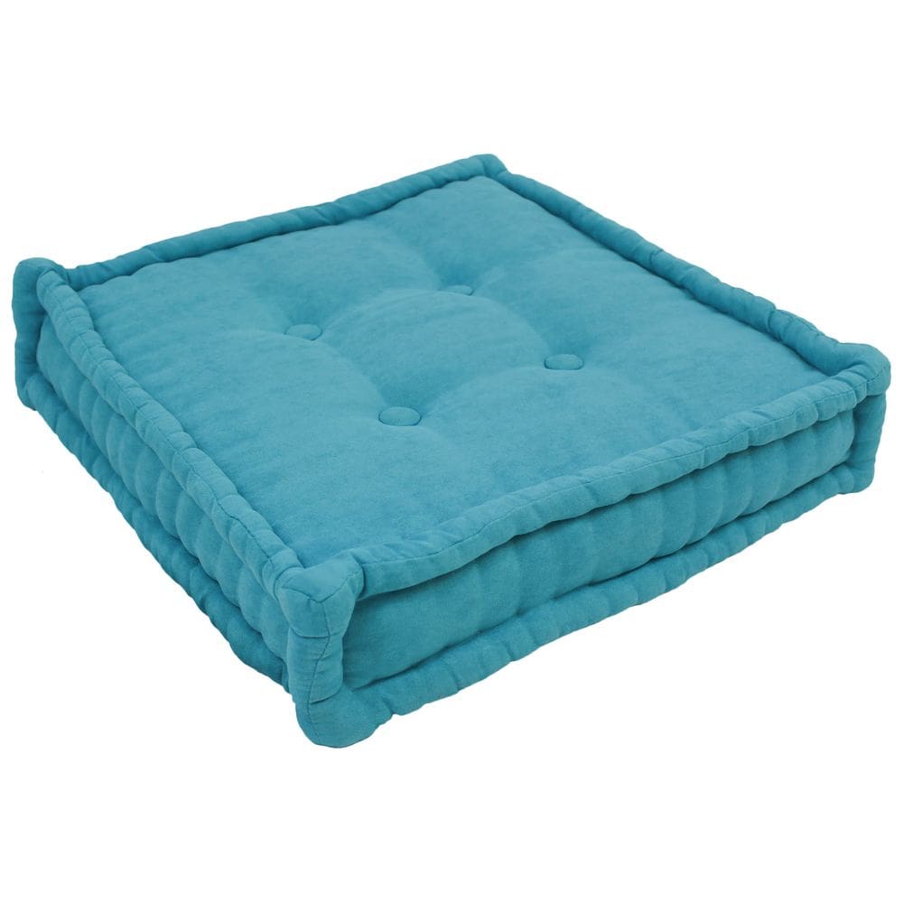 Almofada Blazing Needles 51x51x13 cm Button Tufted Aqua