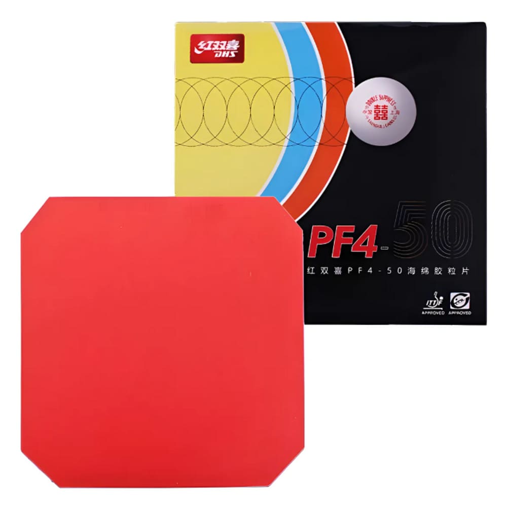 Borracha Para Raquete Tênis De Mesa Dhs Pf4-50 Vermelha