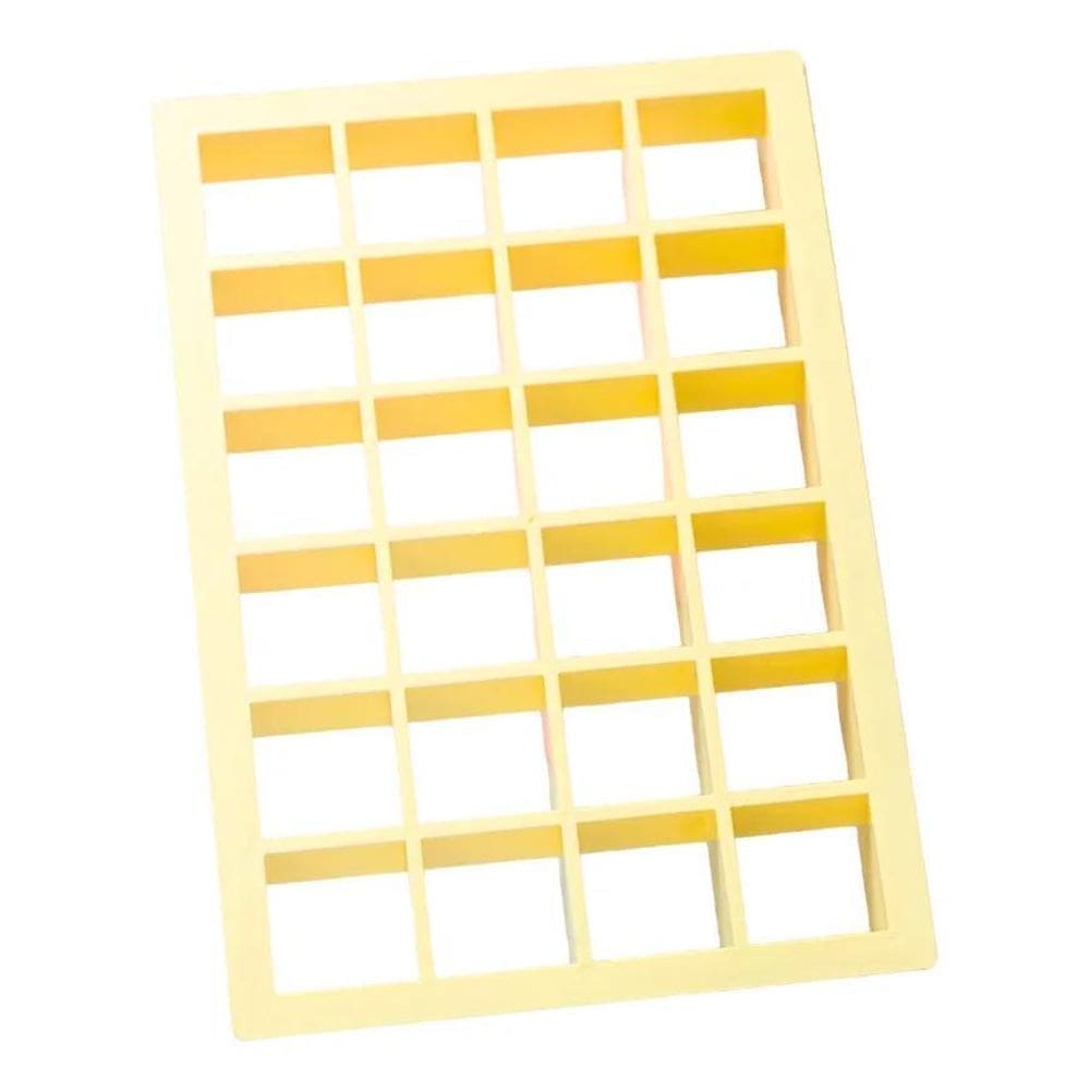 3X Cortador Brownie 3,5X3,5Cm Amarelo Bluestar