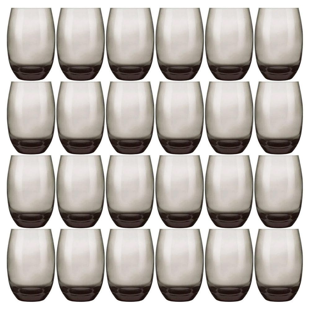 Jogo De Copos Nadir Long Drink Aruba 465Ml Fumê Com 24 Peças