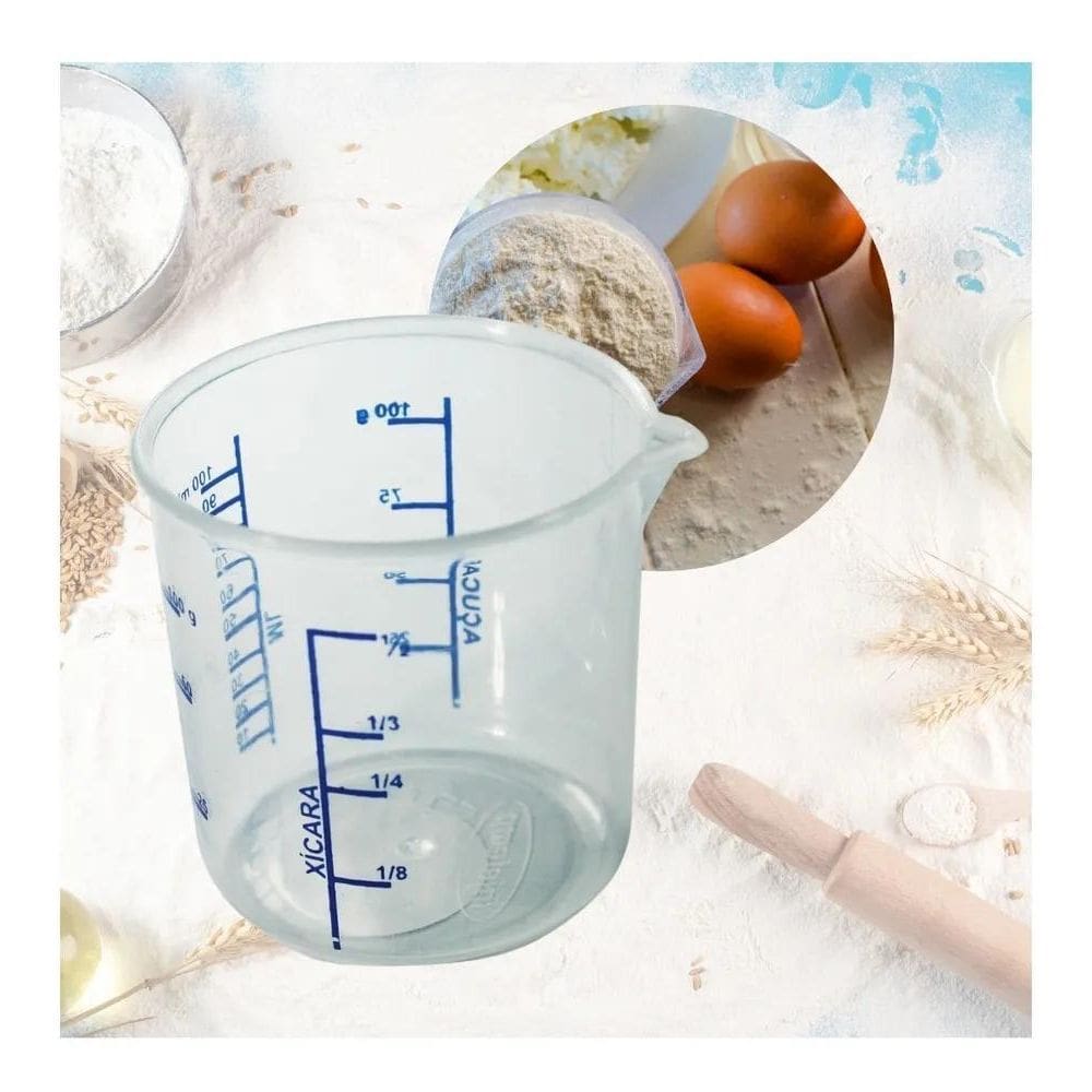 Mini Copo Dosador Medidor Marcado Prático Dose 100Ml Receita