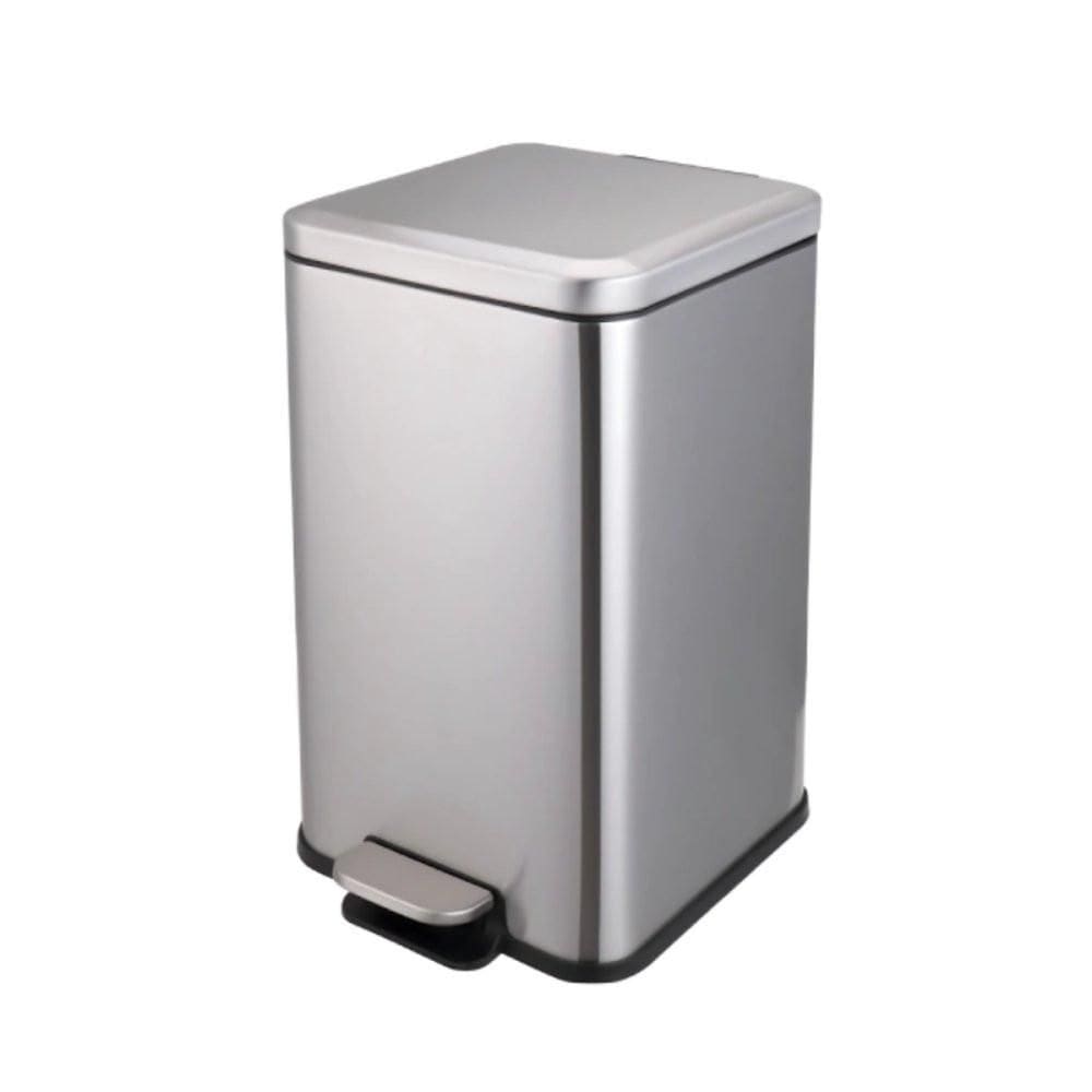 Lixeira Retangular 20 Litros Com Pedal - Inox