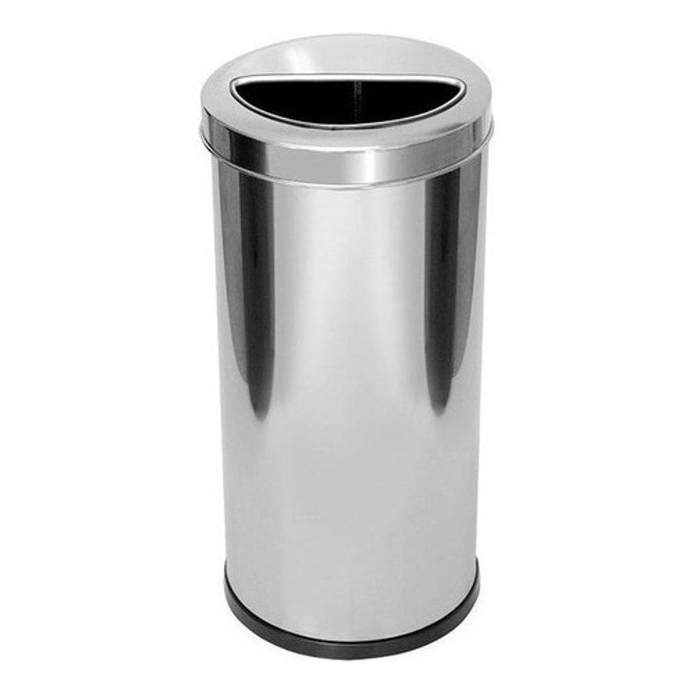 Lixeira Inox 50 Litros Com Aro Meia Lua