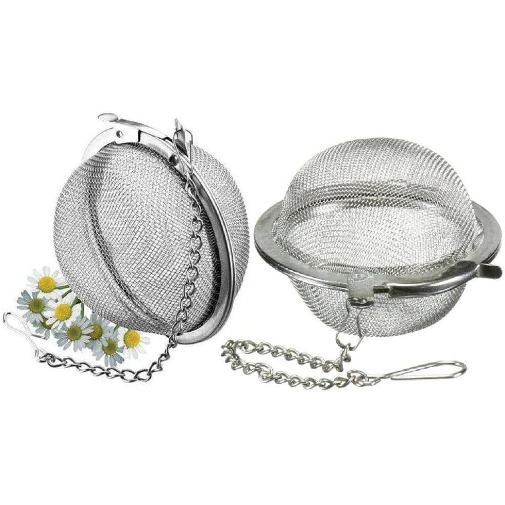 10X 2 Infusor Chá Filtro Frutas Aço Inox Coador Peneira Cha