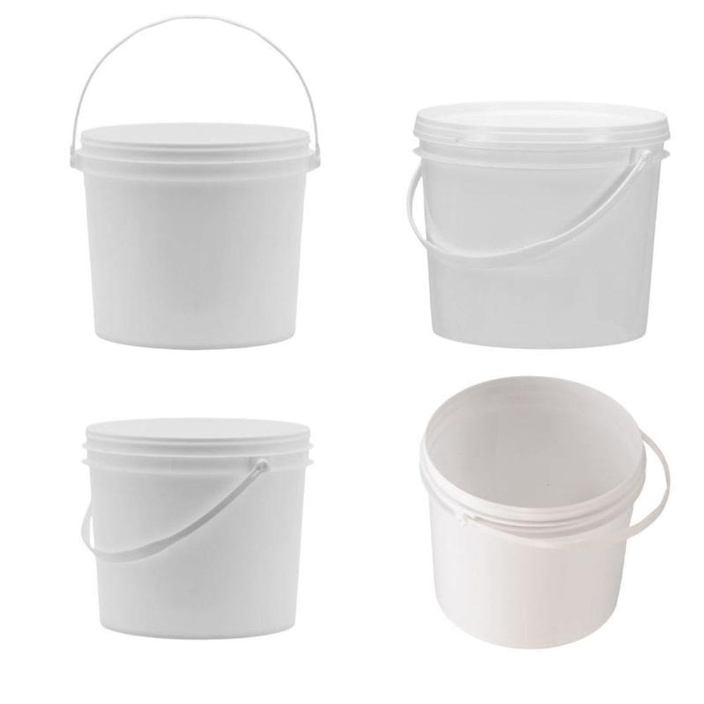 Balde Branco Para Cozinha E Alimentos 9 Pçs