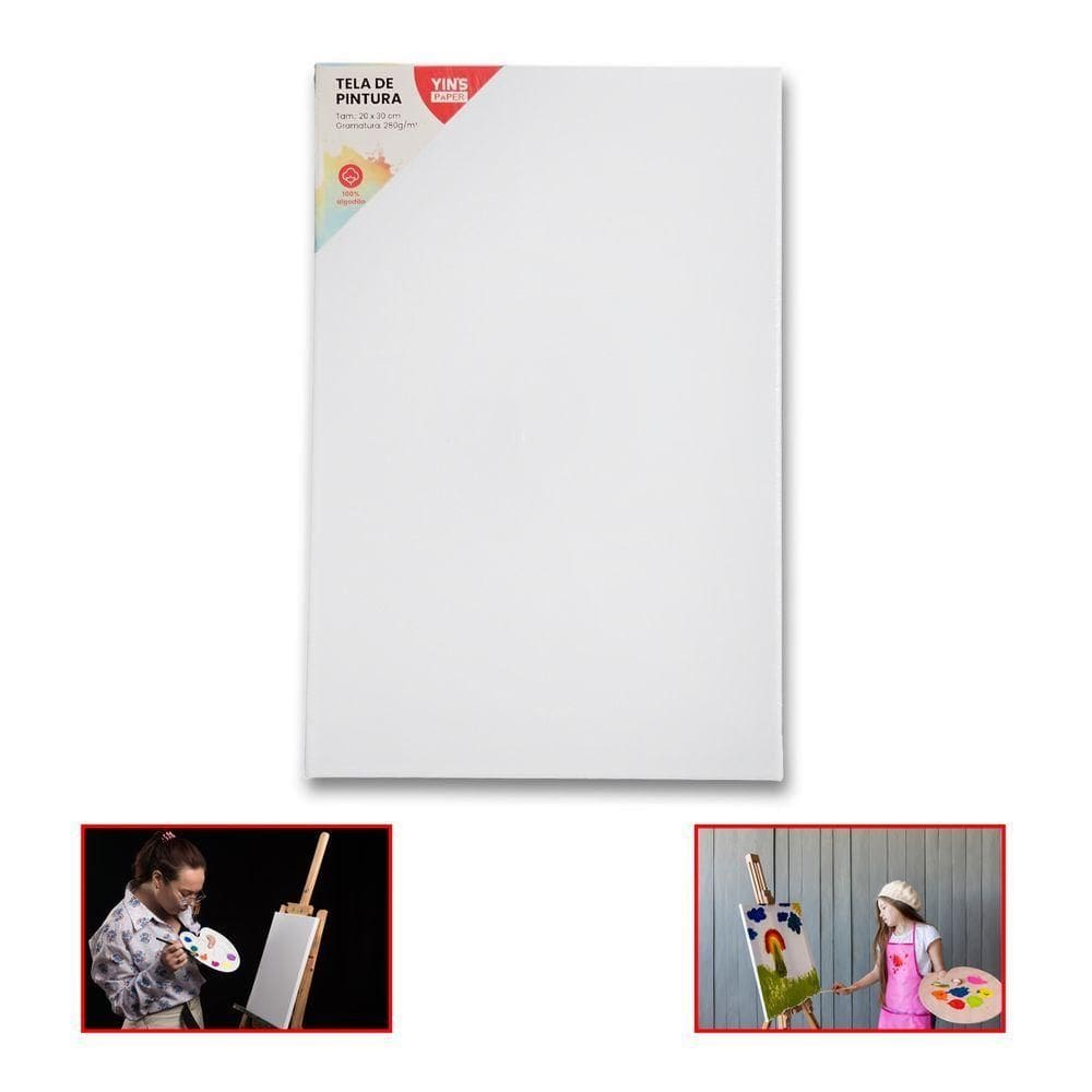 Tela De Pintura Comum 20x30 100% Algodão Pronta Qualidade Branca N-a
