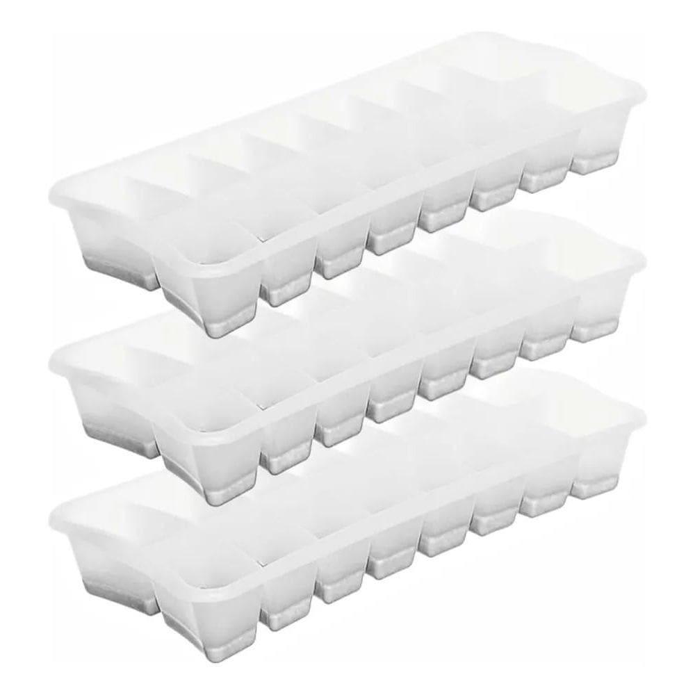 3 Forma De Gelo 16 Cubo Grande Fundo Remove Fácil Silicone V