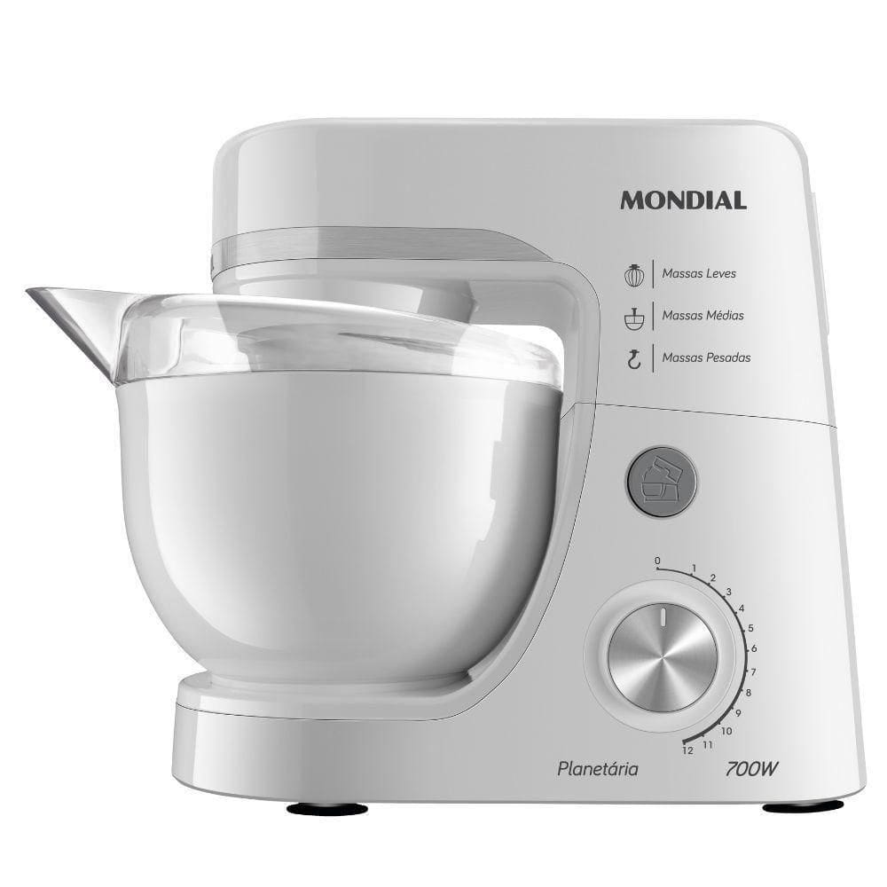 Batedeira Planetária 500W Mondial BP-03W 12 Velocidades Branco 220V