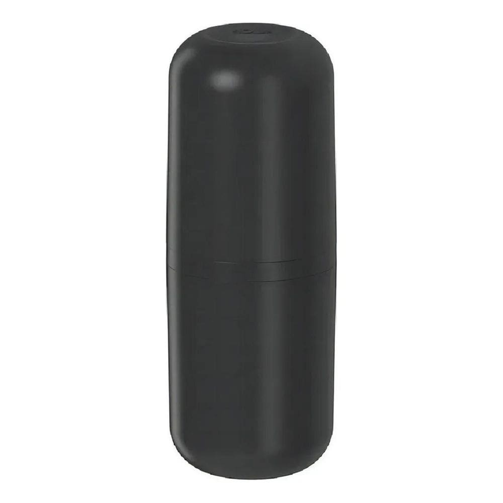 Porta Escova Creme Dental C/Tampa Bold Banheiro Preto Ou