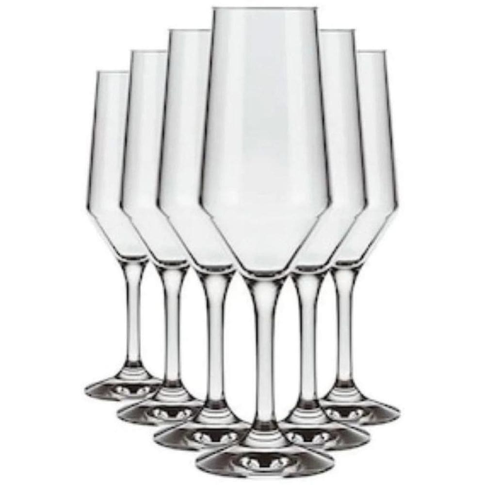 Kit 24 Taça Champagne Cristal Buffet Vidro Liso 186 Ml Nadir