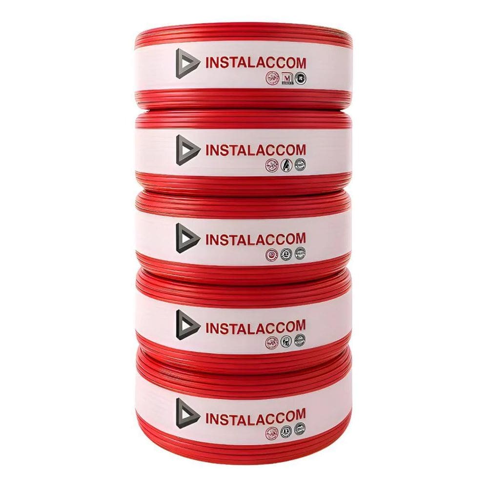 Fio Vermelho 1,5Mm Cabo Flexível Rolo 100M Eletrico 750V Fio