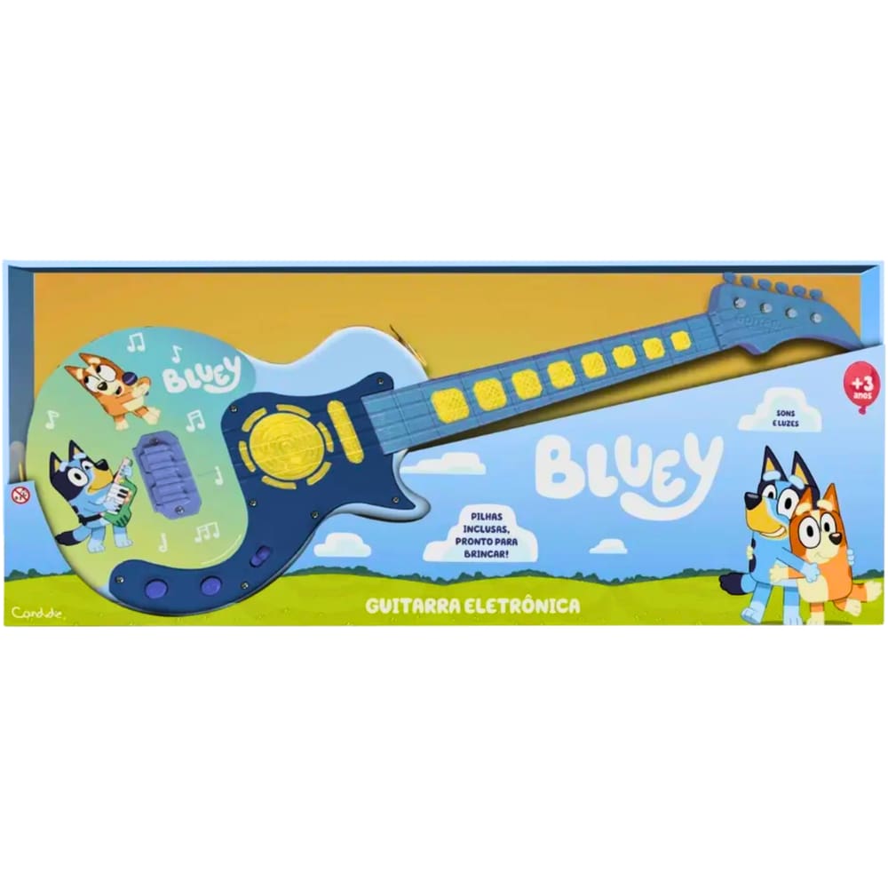 Instrumento Musical Infantil Jovem Guitarrista Bluey Candide