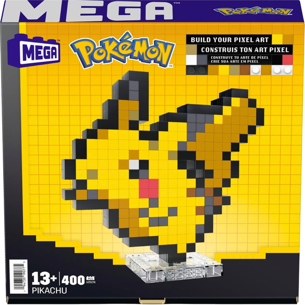 Mega Construx Pixel Art Pokémon Pikachu HTH74 Mattel