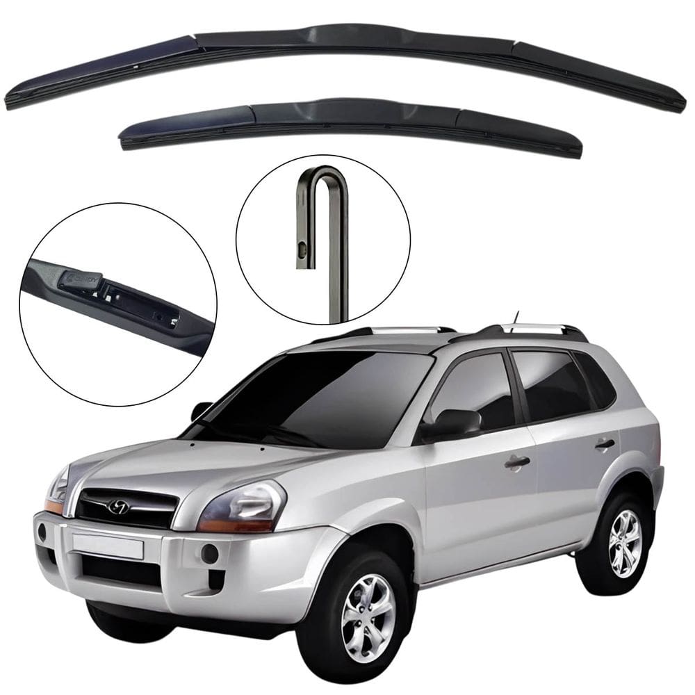 Kit Palheta Dianteira Tucson 2005 a 2016 Limpador de Parabrisa de Silicone