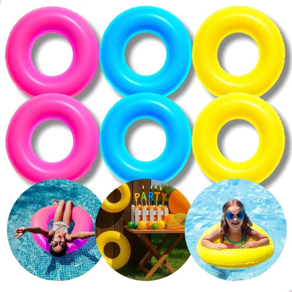 6 Boia Redonda Praia Piscina Inflável Criança Pool Party