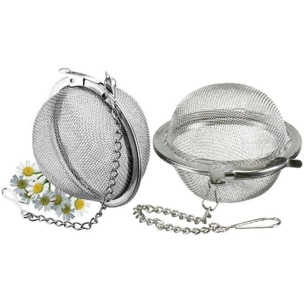 10X 2 Infusor Chá Filtro Frutas Aço Inox Coador Peneira Cha